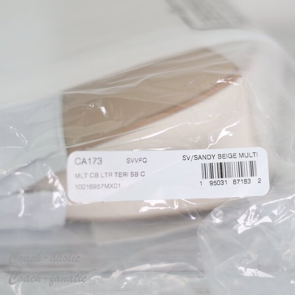 NWT Coach CA173 Teri Shoulder Bag In Colorblock Leather Crossbody Silver/Taupe - Picture 8 of 10